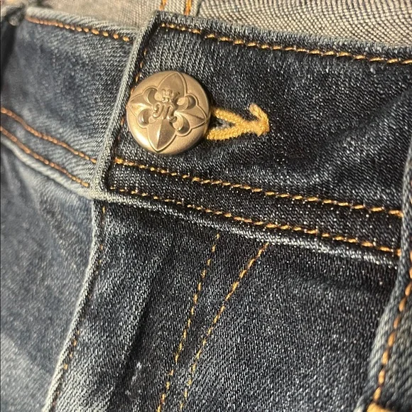 Miss Me Blue Straight Leg Jeans with Embroidered Fleur-de-Lis - Picture 11 of 13